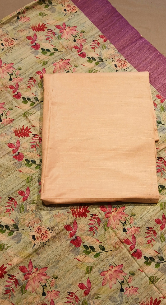 Varnika Bloom Tasar Silk Unstitched Suit