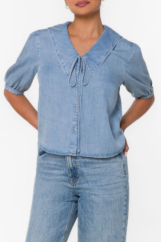 Velvet Heart | Areli Classic Indigo Blouse