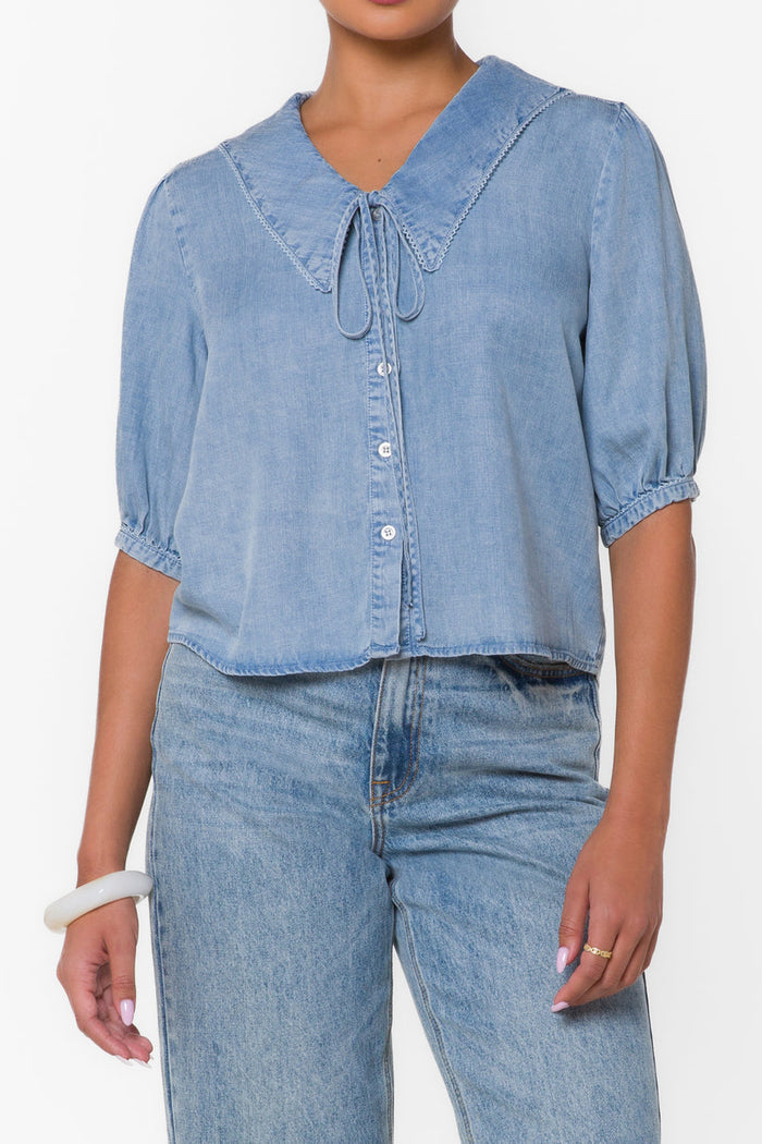 Velvet Heart | Areli Classic Indigo Blouse
