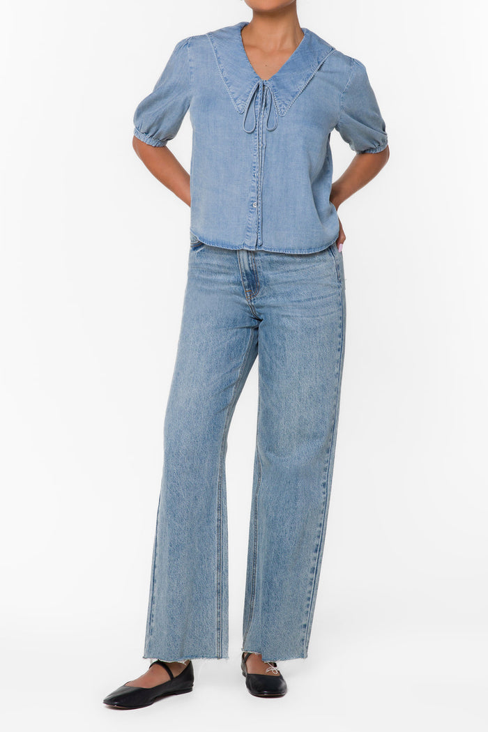 Velvet Heart | Areli Classic Indigo Blouse