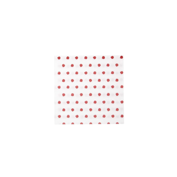 Vietri - Papersoft Napkins Dot Cocktail Napkins - Red - Findlay Rowe Designs