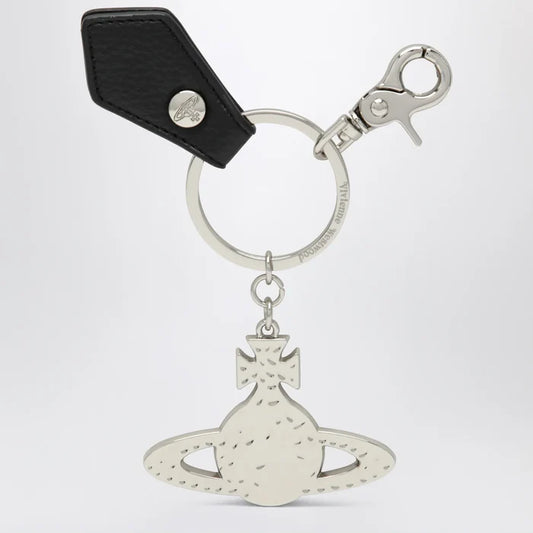 Vivienne Westwood - Hammered Orb keyring in hammered iron, silver Brand Apparel & Accessories > Jewelry U