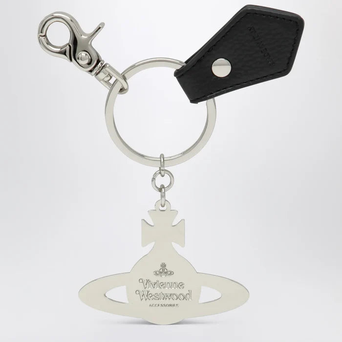 Vivienne Westwood - Hammered Orb keyring in hammered iron, silver Brand Apparel & Accessories > Jewelry U
