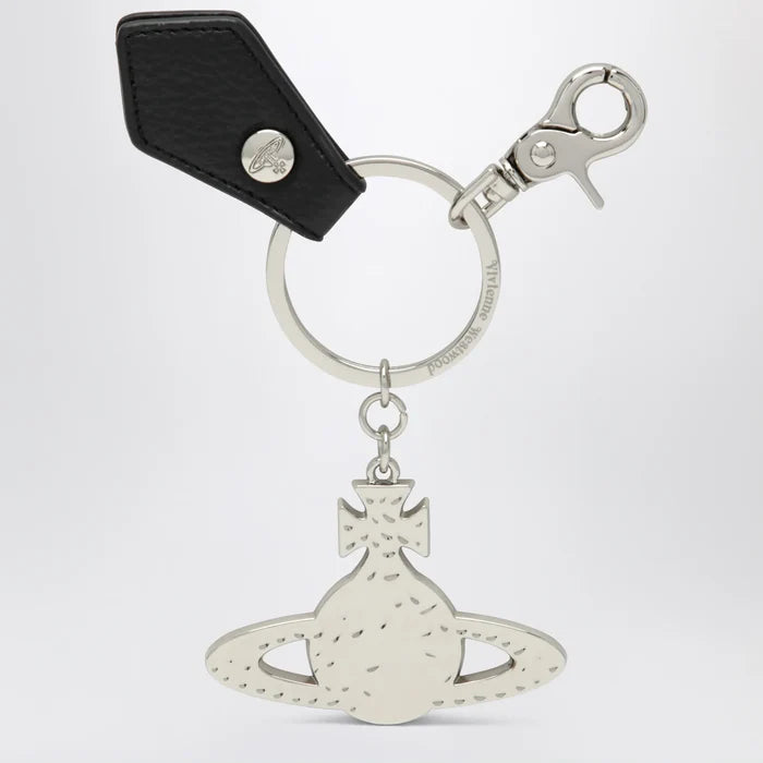 Vivienne Westwood - Hammered Orb keyring in hammered iron, silver Brand Apparel & Accessories > Jewelry U