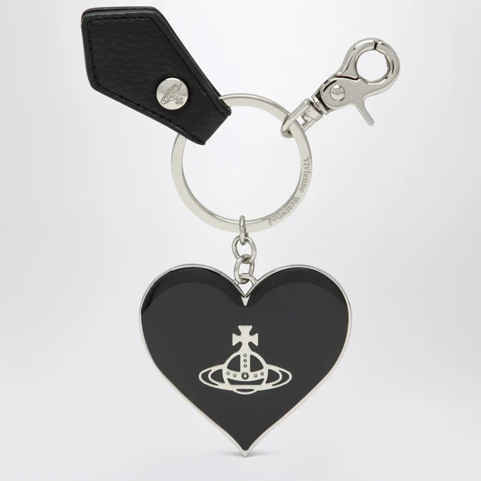 Vivienne Westwood - Mirror Heart Orb heart keyring in iron, black Brand Apparel & Accessories > Jewelry U