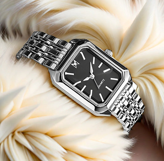 W4060 - Rectangular Steel Band Women's Watch