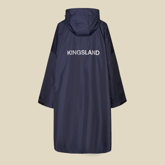 wellington international rain poncho in navy back view