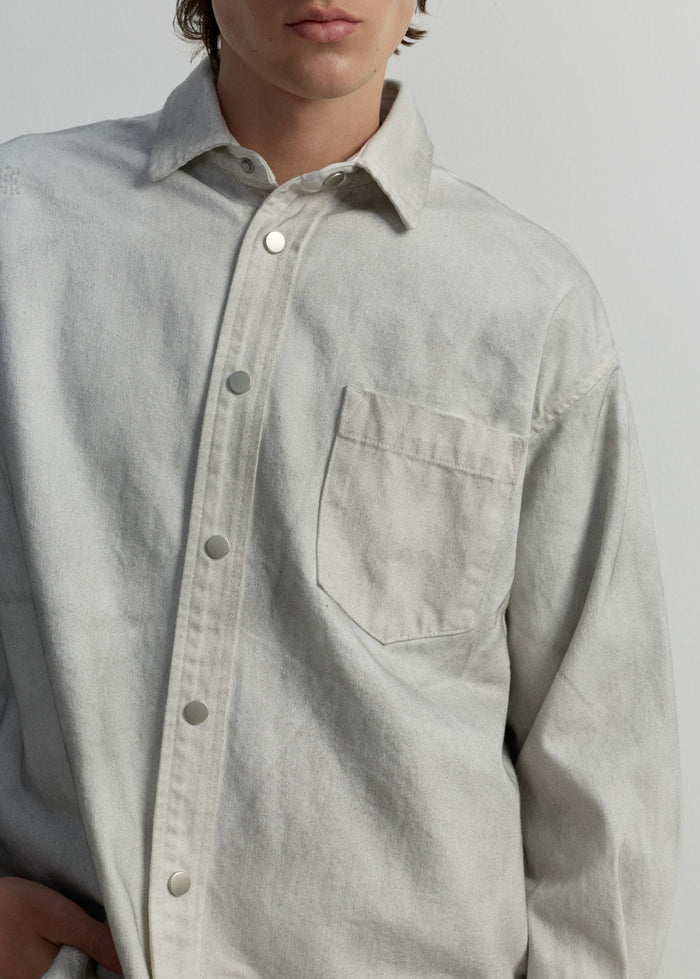 WHITE DENIM SHIRT
