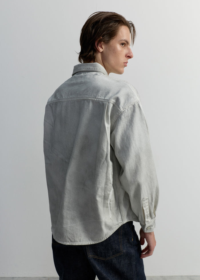 WHITE DENIM SHIRT
