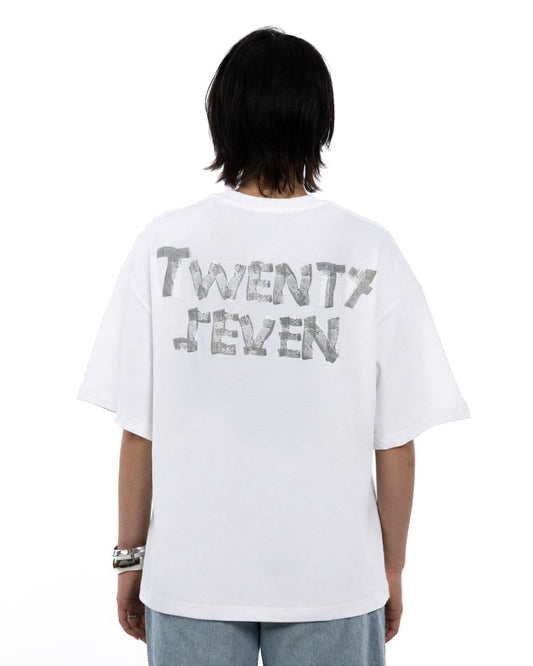 White mono vibe Tee