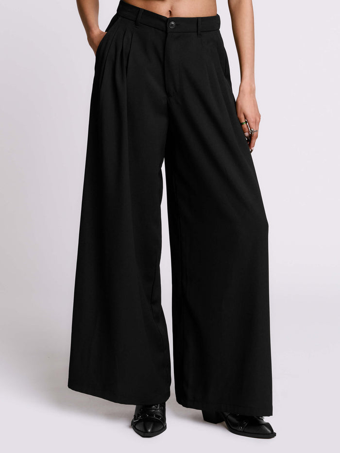 WIDE LEG CORPORATE GOTH TROUSERS