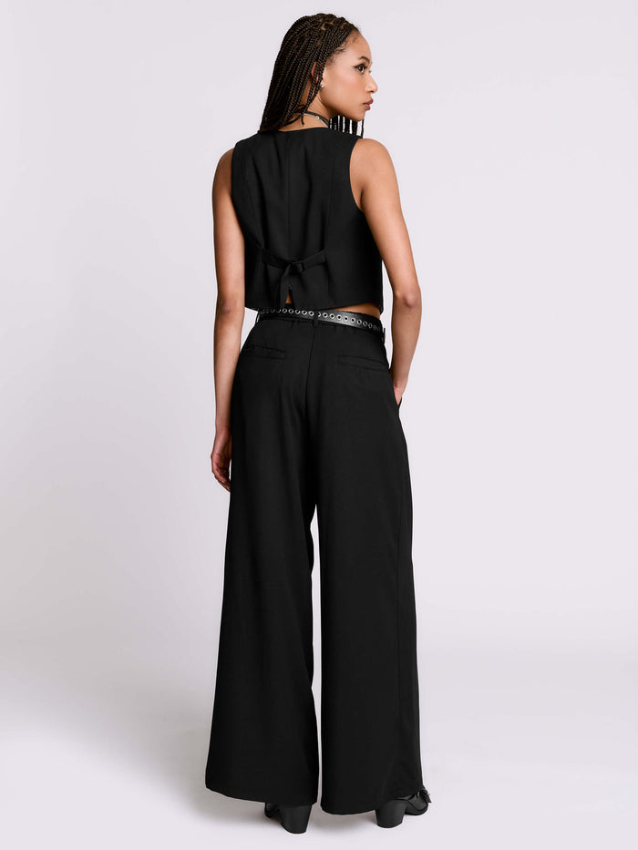 WIDE LEG CORPORATE GOTH TROUSERS