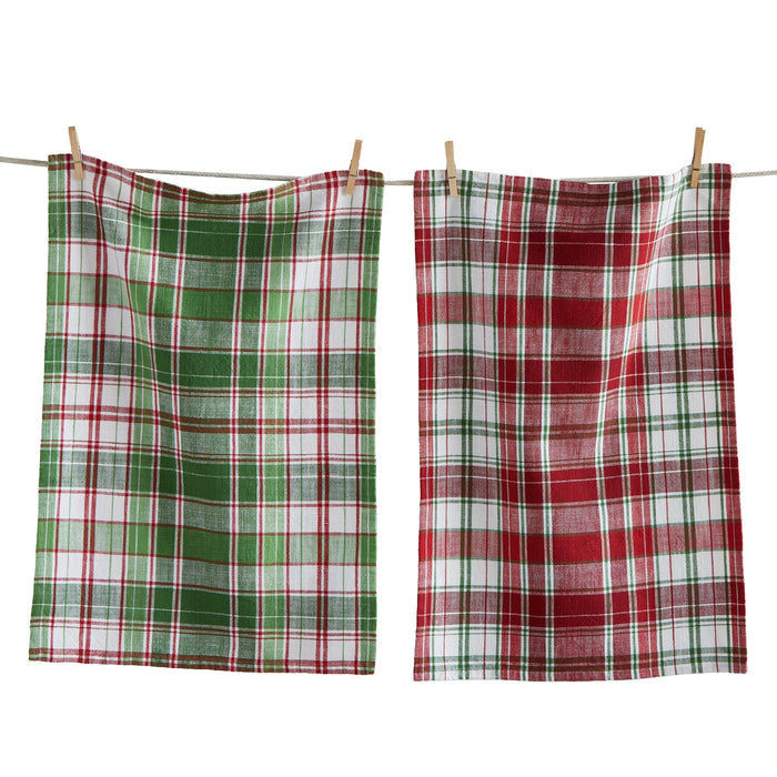 Winter Plaid Dishtowels - Set of 2