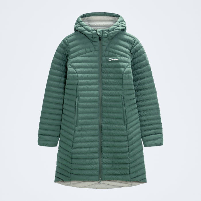 Women's Nula Micro Synthetic Insulated Long Jacket - Light Green