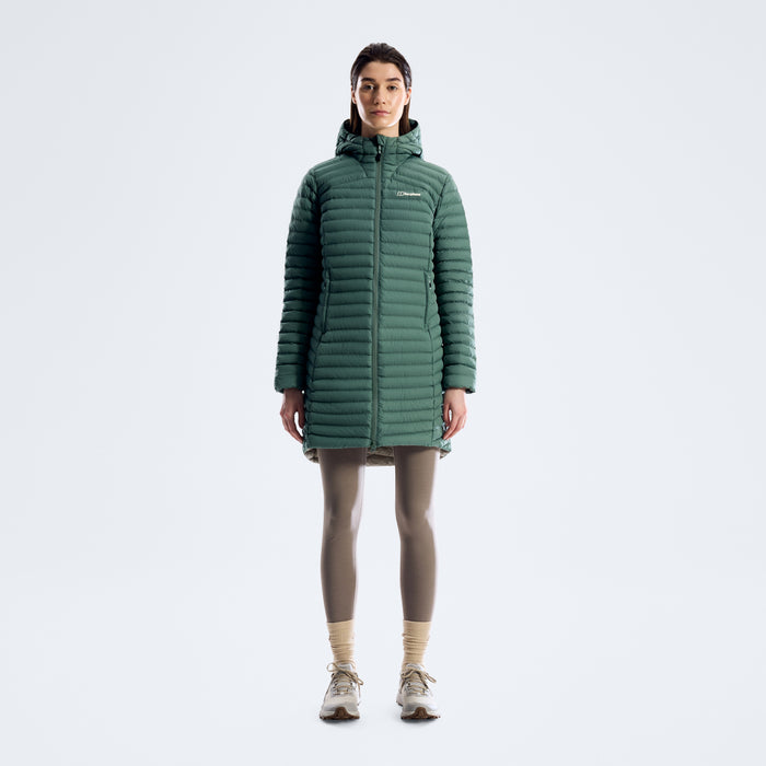 Women's Nula Micro Synthetic Insulated Long Jacket - Light Green