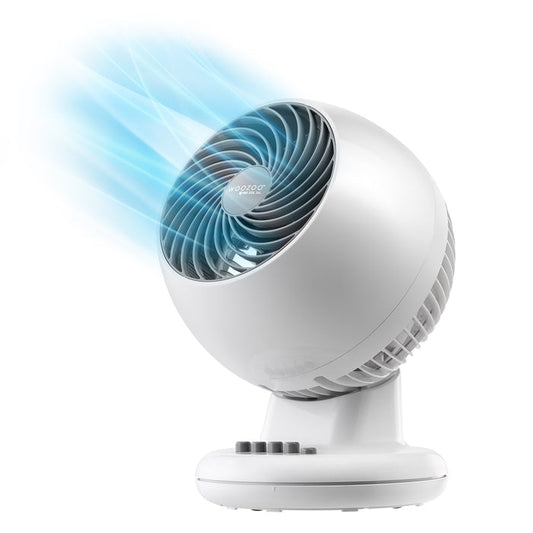 WOOZOO Oscillating Fan with Timer, 3 Speed Settings, White - IRIS USA