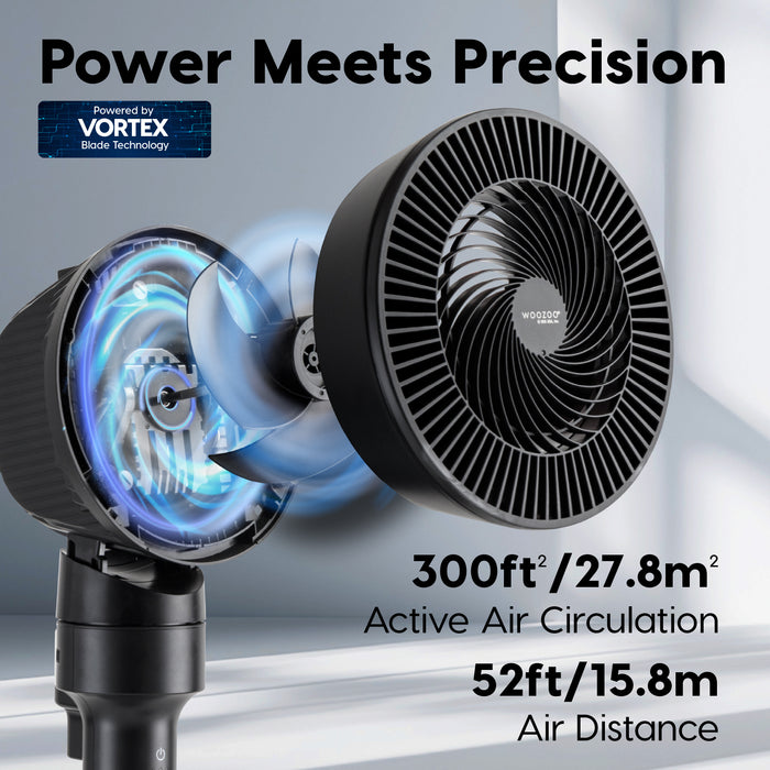 WOOZOO® Pedestal Standing Fan with 5.9" 3-Wing Blade - IRIS USA