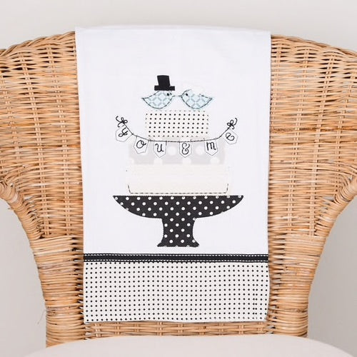 You & Me Wedding Cake Tea Towel
