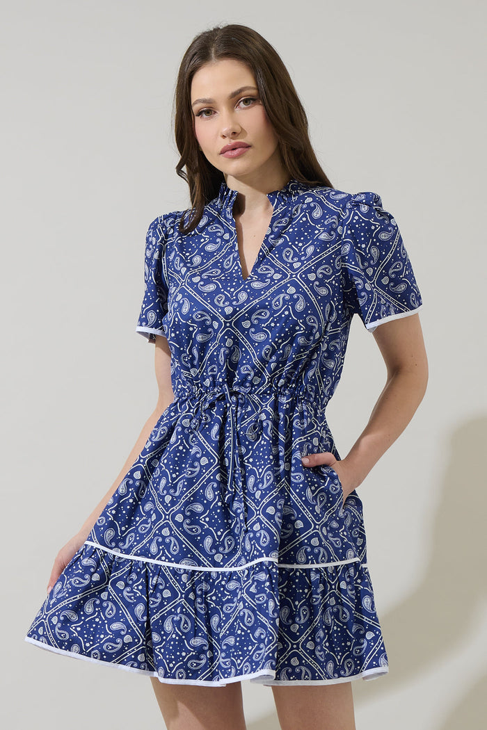 Zenira Paisley Jazlene Shift Mini Dress