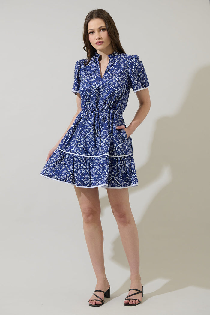Zenira Paisley Jazlene Shift Mini Dress
