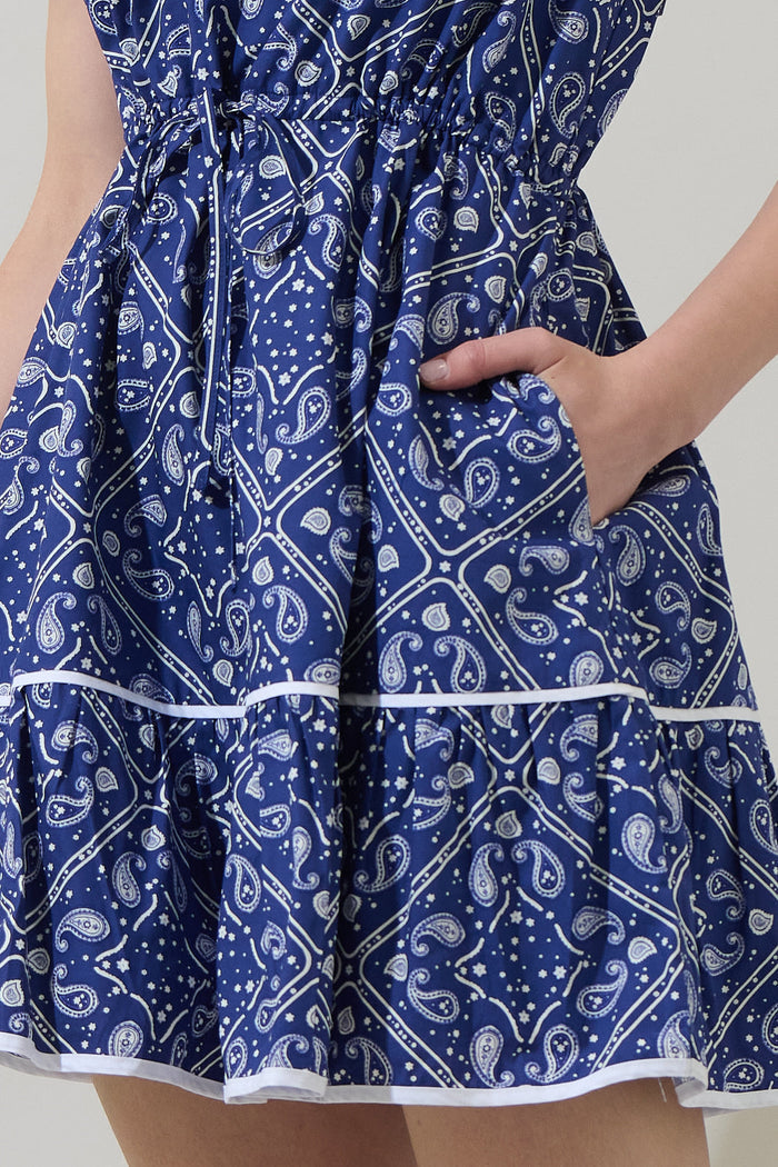 Zenira Paisley Jazlene Shift Mini Dress